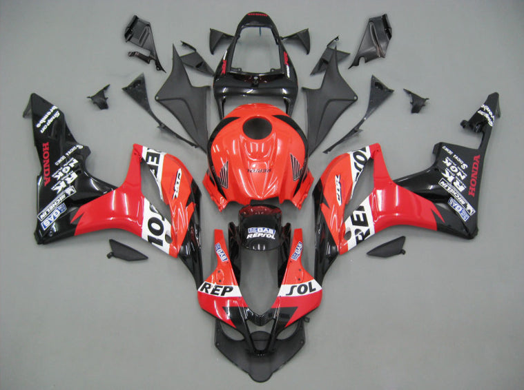 Repsol - Red Black Fairings and Bodywork For 2007-2008 CBR600RR #LF7397