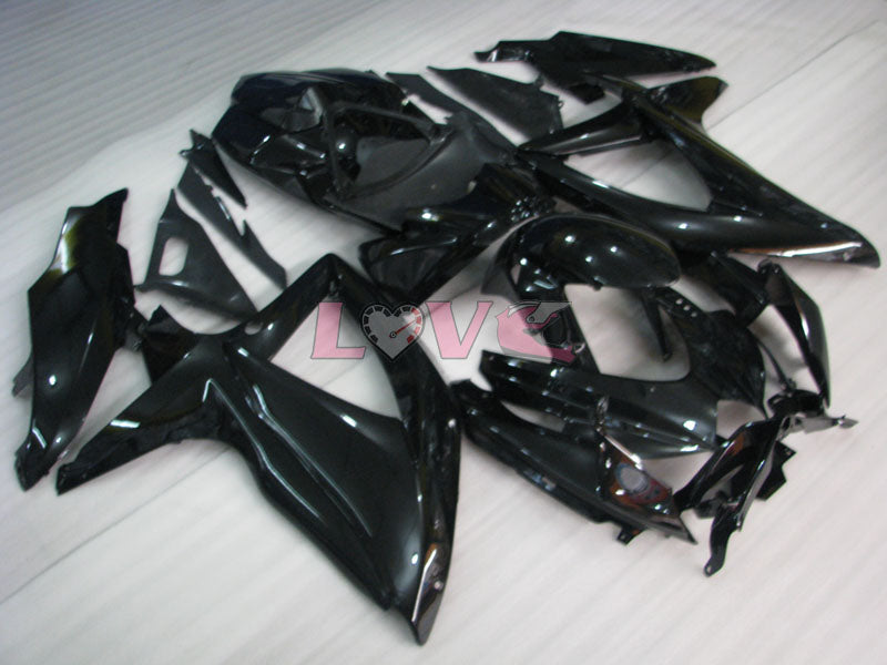 No sticker / decal Factory Style - Black Fairings and Bodywork For 2008-2010 GSX-R750 #LF3916