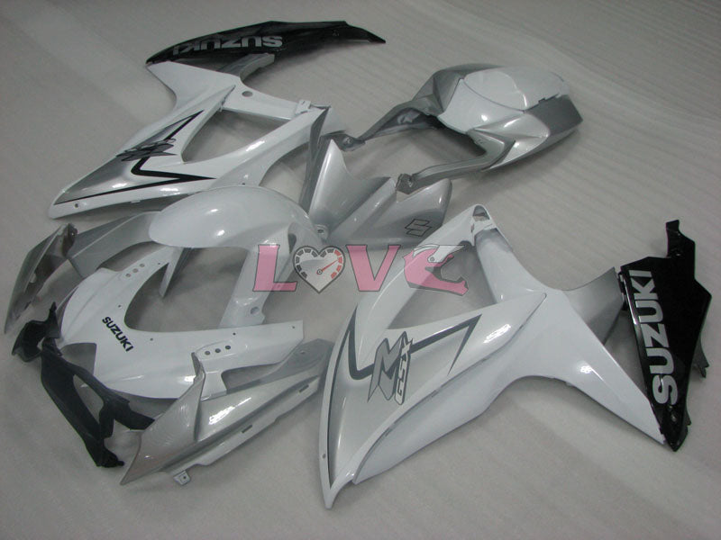 Factory Style - White Grey Fairings and Bodywork For 2008-2010 GSX-R750 #LF3907