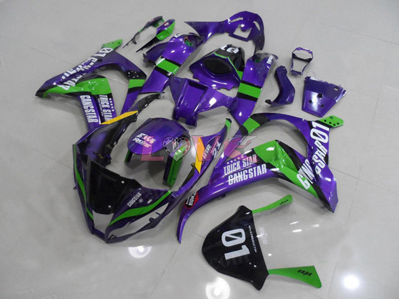 Factory Style - Green Purple Fairings and Bodywork For 2011-2015 Ninja ZX-10R #LF4819