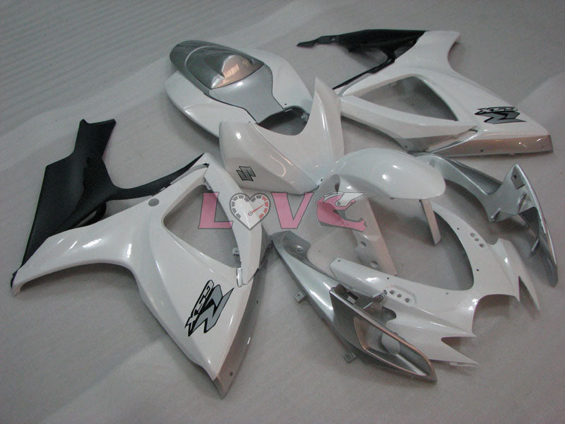 Factory Style - White Silver Fairings and Bodywork For 2006-2007 GSX-R600 #LF4050