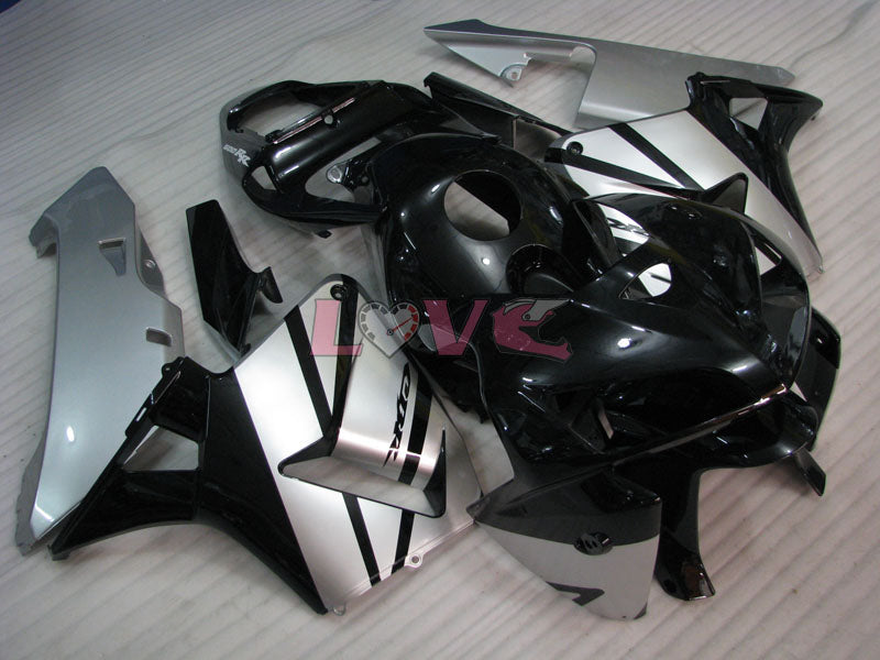 Factory Style - Black Silver Fairings and Bodywork For 2005-2006 CBR600RR #LF7513