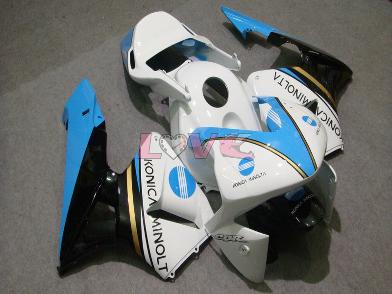Konica Minolta - White Black Fairings and Bodywork For 2003-2004 CBR600RR #LF5389
