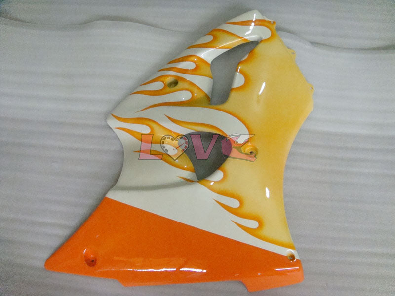 Flame - Orange White Fairings and Bodywork For 2000-2002 NINJA ZX-6R #LF3329