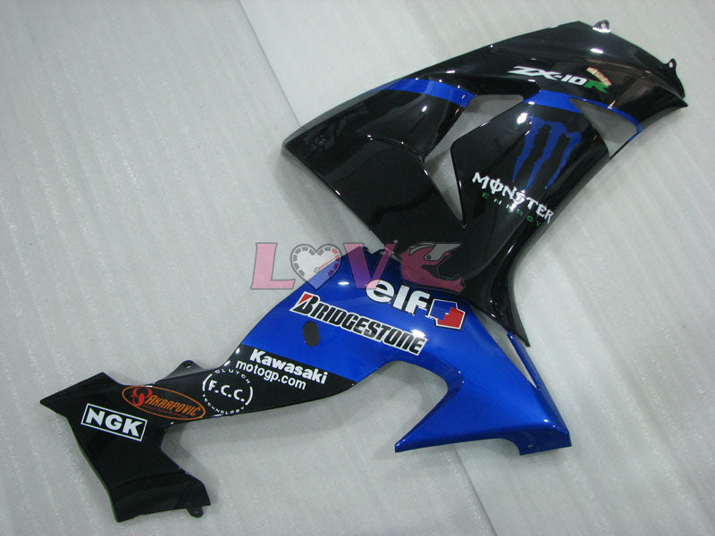 Monster - Blue Black Fairings and Bodywork For 2006-2007 NINJA ZX-10R #LF3261