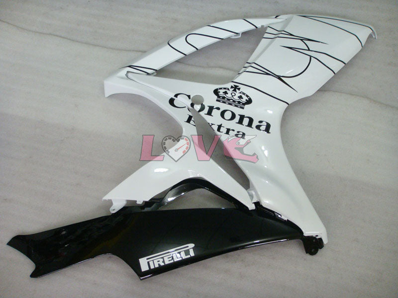 Corona - White Black Fairings and Bodywork For 2006-2007 GSX-R750 #LF6568