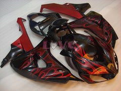 Flame - Red Black Fairings and Bodywork For 2006-2007 CBR1000RR #LF7236