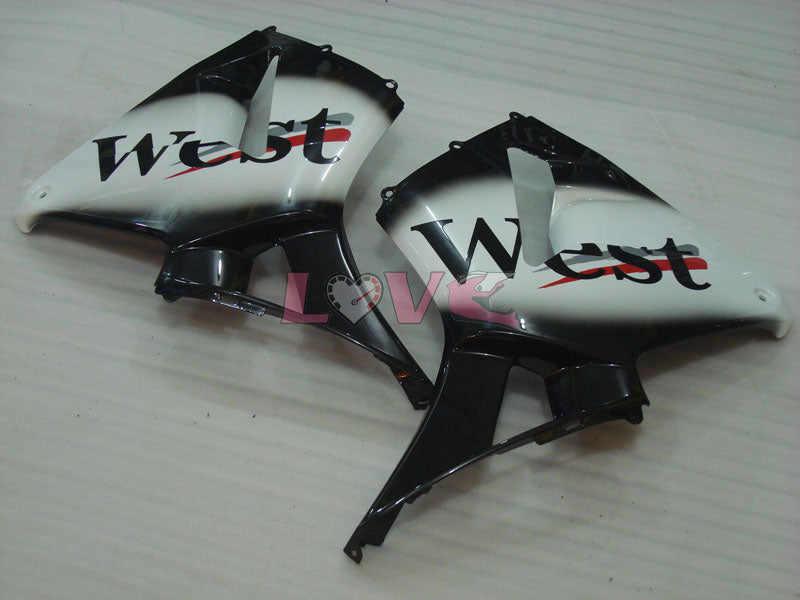 West - White Black Fairings and Bodywork For 2005-2006 CBR600RR #LF7474