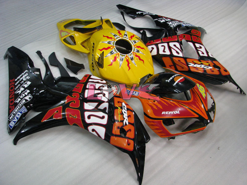 Rossi - Yellow Black Fairings and Bodywork For 2006-2007 CBR1000RR #LF7184