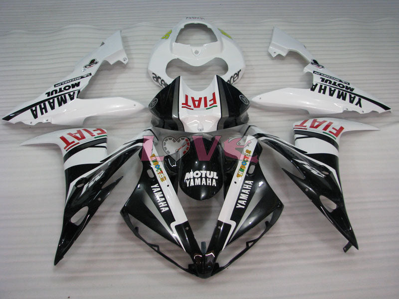 FIAT - White Black Fairings and Bodywork For 2004-2006 YZF-R1 #LF3712