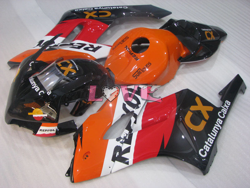 Repsol CX - Orange Black Matte Fairings and Bodywork For 2004-2005 CBR1000RR #LF4406