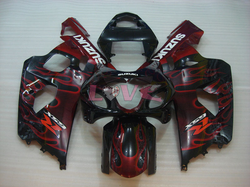 Flame - Red Black Fairings and Bodywork For 2004-2005 GSX-R600 #LF6651