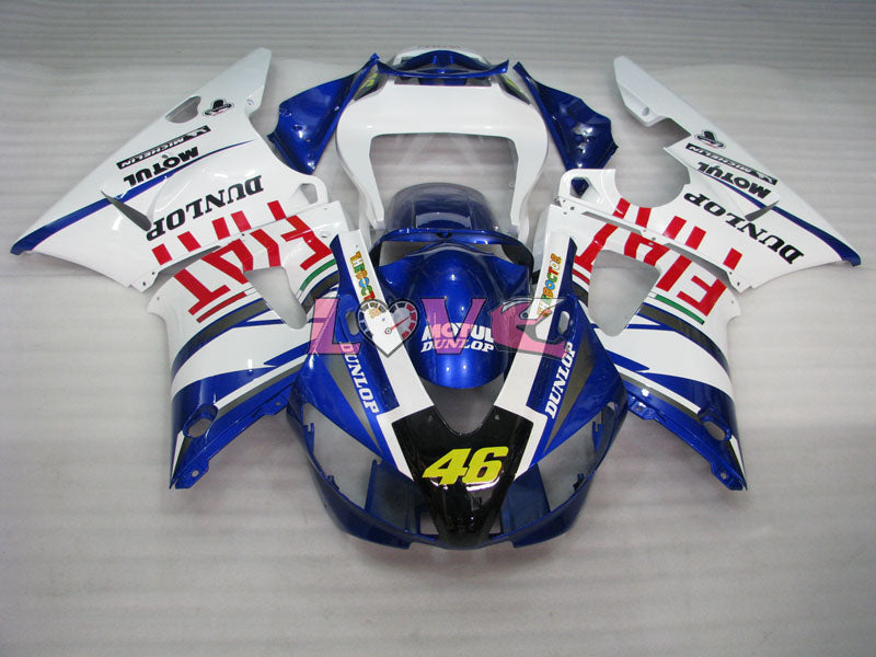 DUNLOP FIAT MOTUL - Blue White Fairings and Bodywork For 1998-1999 YZF-R1 #LF3578