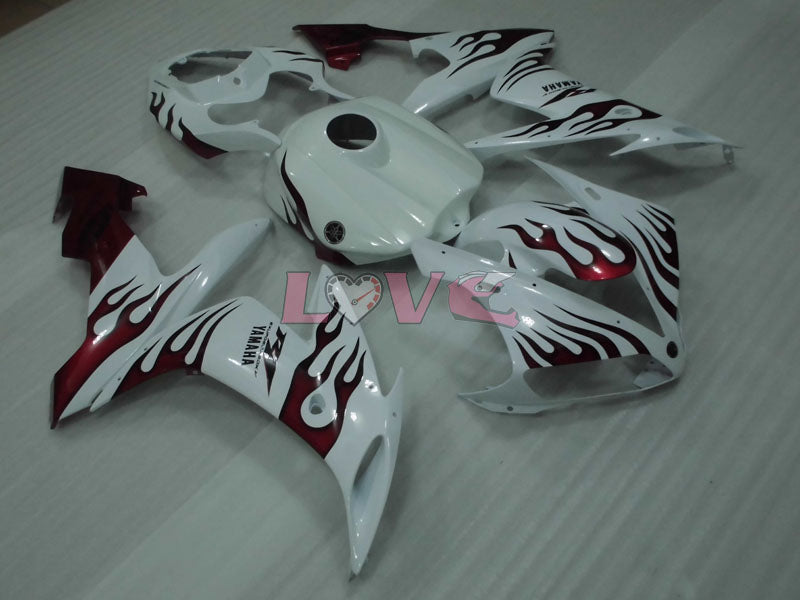 Customize - Red White Fairings and Bodywork For 2004-2006 YZF-R1 #LF3703