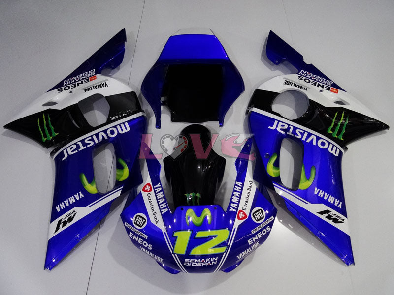 Monster - Blue White Black Fairings and Bodywork For 1998-2002 YZF-R6 #LF3353