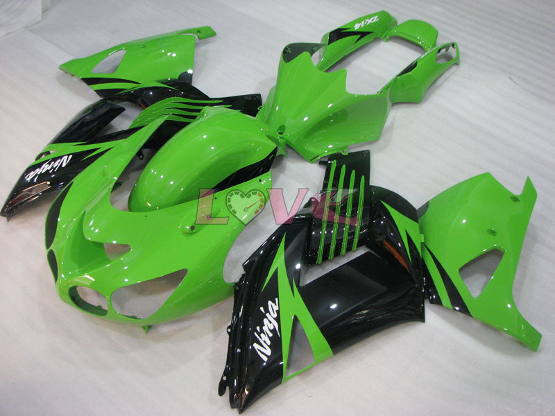 Customize - Green Black Fairings and Bodywork For 2006-2011 NINJA ZX-14R #LF3230