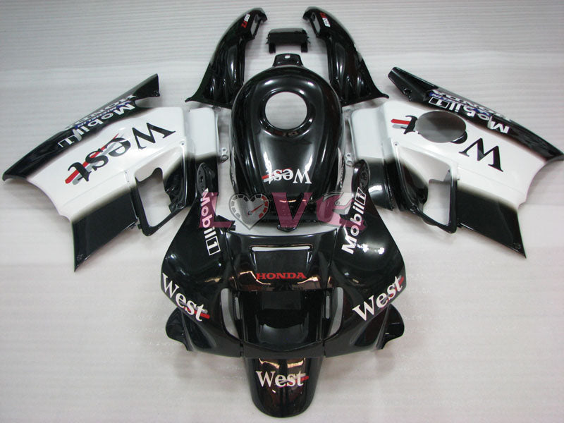West - White Black Fairings and Bodywork For 1991-1994 CBR600F2 #LF4543