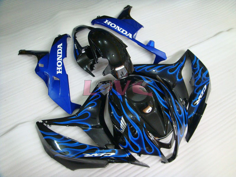 Flame - Green Silver Fairings and Bodywork For 2007-2008 CBR600RR #LF7469