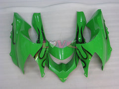 Flame - Green Black Fairings and Bodywork For 2004-2005 NINJA ZX-10R #LF6321