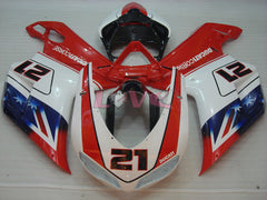 Factory Style - Red White Fairings and Bodywork For 2007-2009 1098 #LF3132