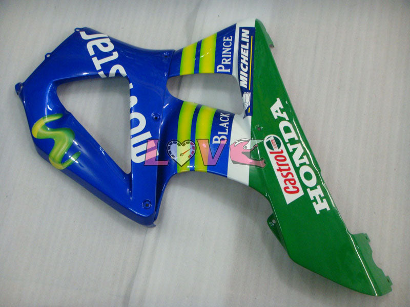 Movistar - Yellow Blue Fairings and Bodywork For 2000-2001 CBR929RR #LF5216