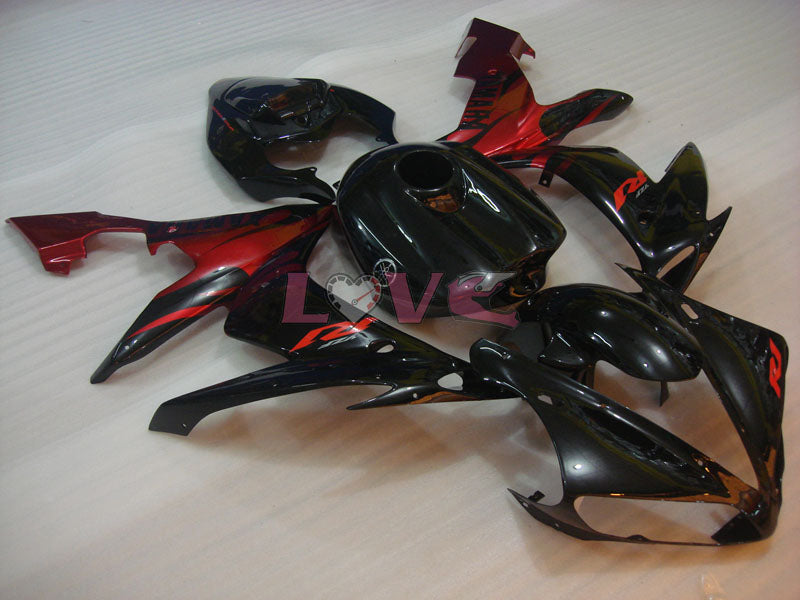 Flame - Red Black Fairings and Bodywork For 2004-2006 YZF-R1 #LF7001