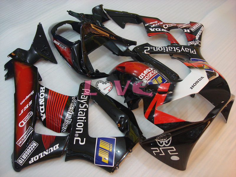 DUNLOP Play Station - Red Black Fairings and Bodywork For 2000-2001 CBR929RR #LF5203