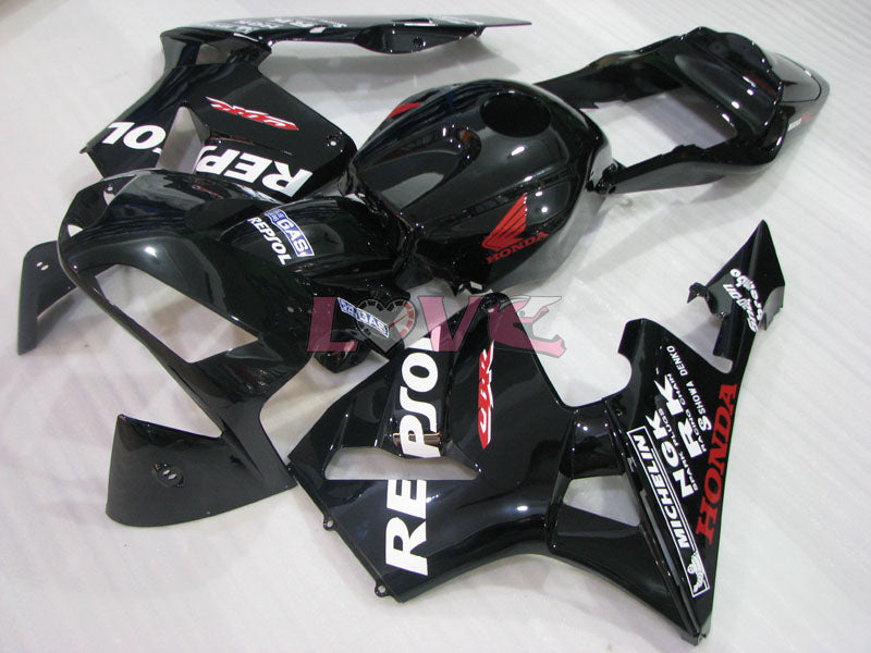 Repsol - Black Fairings and Bodywork For 2003-2004 CBR600RR #LF4464