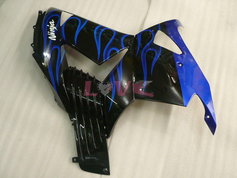 Flame - Blue Black Fairings and Bodywork For 2006-2011 NINJA ZX-14R #LF3232