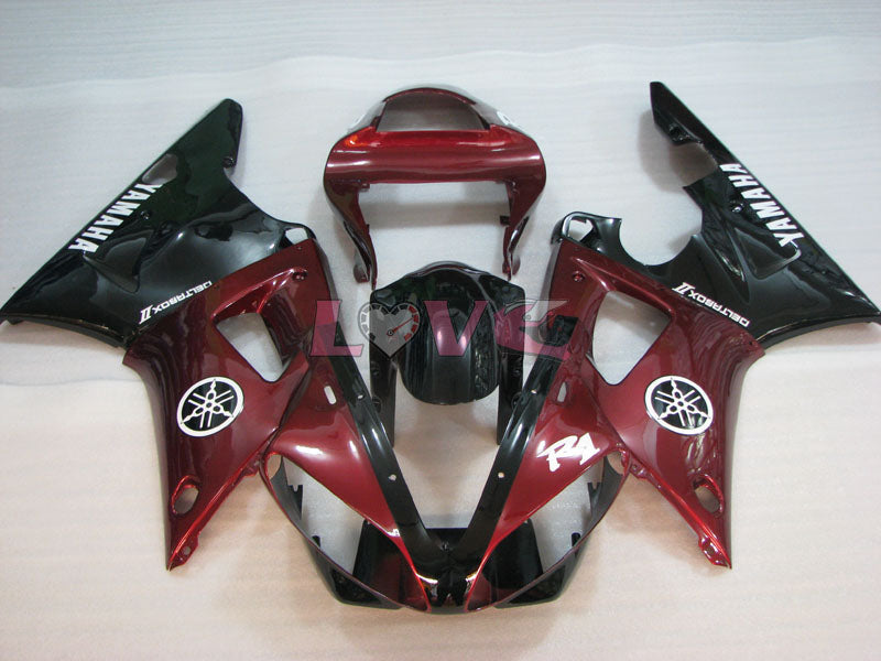 Factory Style - Red wine Black Fairings and Bodywork For 2000-2001 YZF-R1 #LF3621