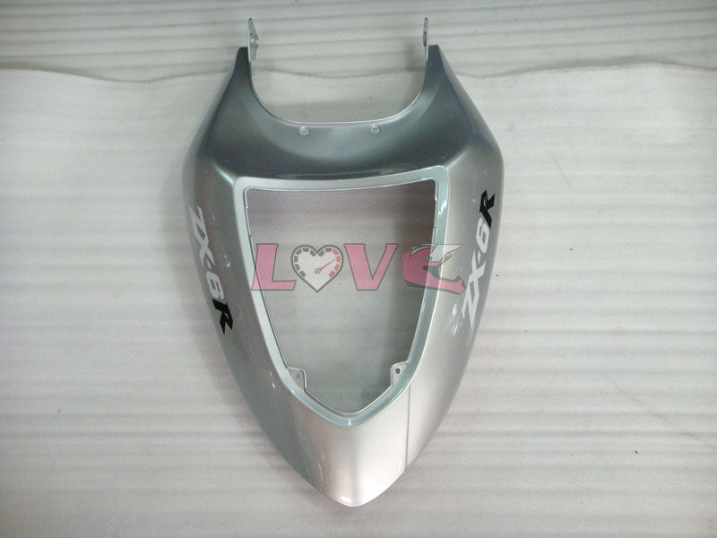 Factory Style - Black Silver Fairings and Bodywork For 2005-2006 NINJA ZX-6R #LF6012