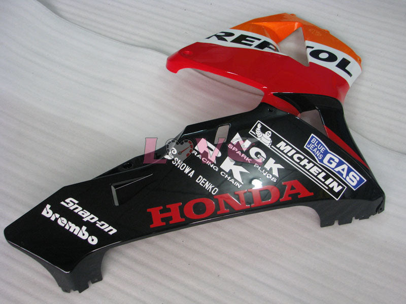Repsol - Orange Black Fairings and Bodywork For 2003-2004 CBR600RR #LF4447