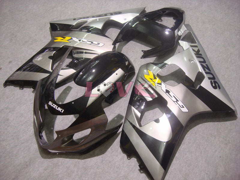 Factory Style - Black Silver Fairings and Bodywork For 2004-2005 GSX-R600 #LF6461