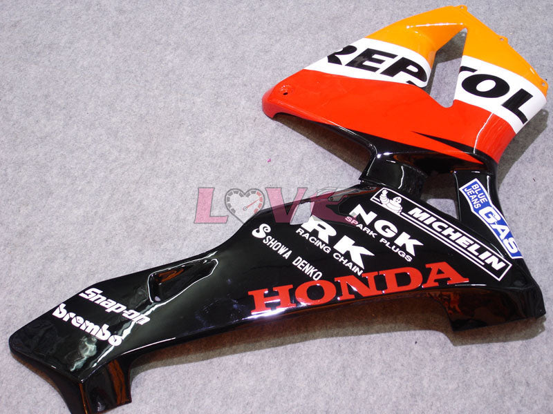 Repsol - Yellow Black Fairings and Bodywork For 2003-2004 CBR600RR #LF5339