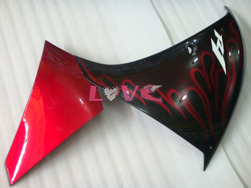 Flame - Red Black Fairings and Bodywork For 2009-2011 YZF-R1 #LF3636