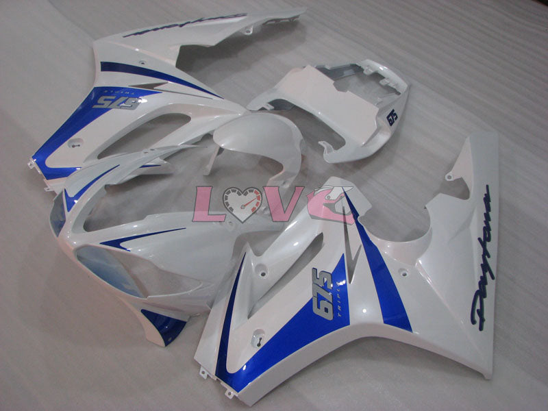 Factory Style - Blue White Fairings and Bodywork For 2009-2012 Daytona 675 #LF3052