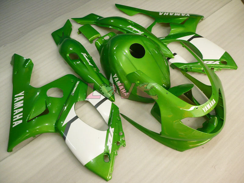 Factory Style - Green White Fairings and Bodywork For 1997-2007 YZF600R #LF7934