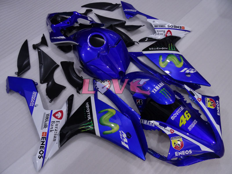 Monster - Blue White Black Fairings and Bodywork For 2007-2008 YZF-R1 #LF3666