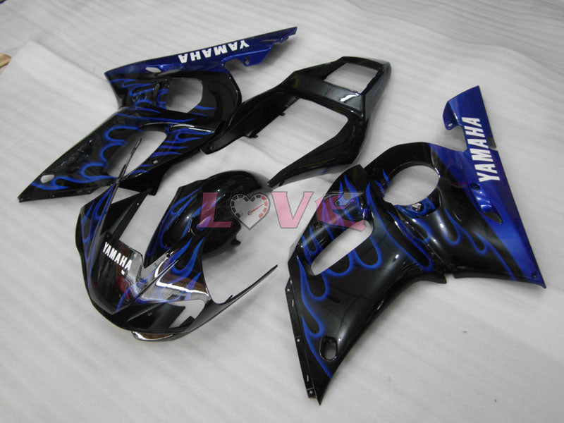 Flame - Blue Black Fairings and Bodywork For 1998-2002 YZF-R6 #LF3351