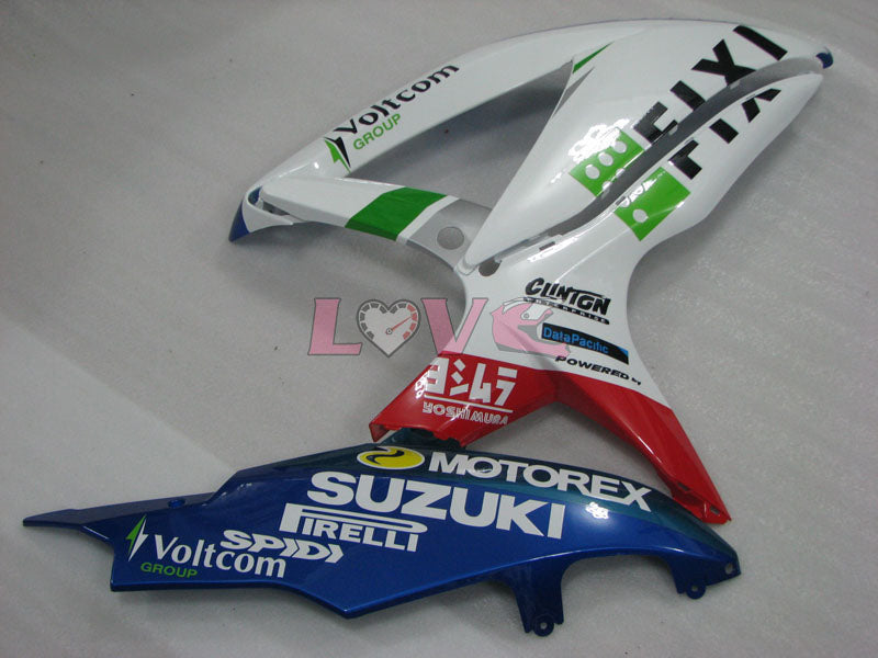 FIXI - Blue White Fairings and Bodywork For 2008-2010 GSX-R750 #LF3936