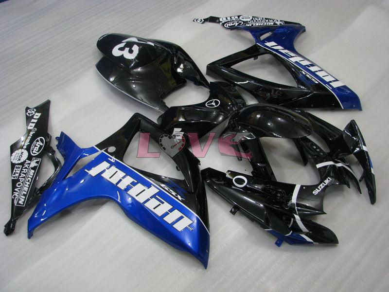 Jordan - Blue Black Fairings and Bodywork For 2006-2007 GSX-R600 #LF6348