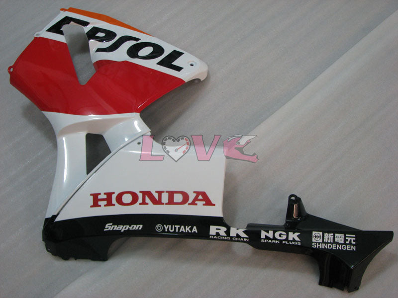 Repsol - Red Orange White Fairings and Bodywork For 2005-2006 CBR600RR #LF4442