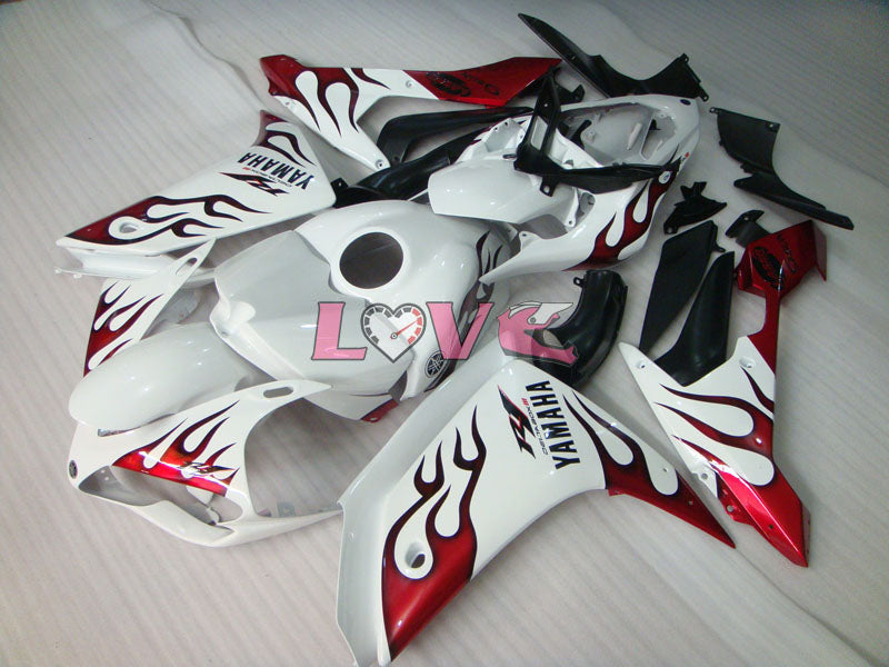 Sun - Red White Fairings and Bodywork For 2007-2008 YZF-R1 #LF3672