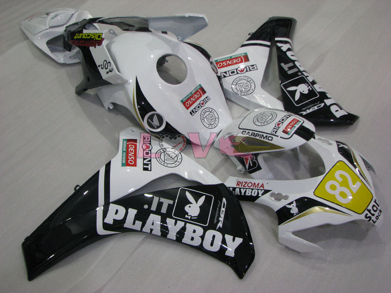 PlayBoy - White Black Fairings and Bodywork For 2008-2011 CBR1000RR #LF4325