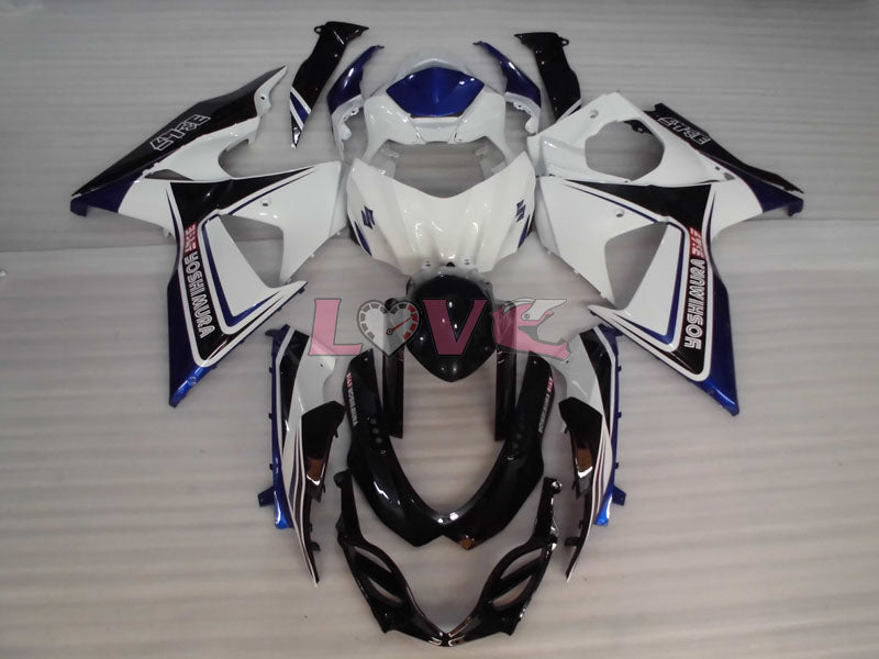 YOSHIMURA - White Black Fairings and Bodywork For 2009-2016 GSX-R1000 #LF3807