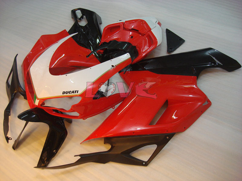 Factory Style - Red White Black Fairings and Bodywork For 2009-2011 1198 #LF3113