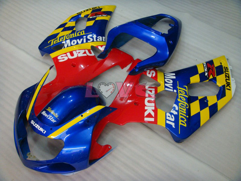 Movistar - Red Blue Fairings and Bodywork For 2000-2002 GSX-R1000 #LF6121