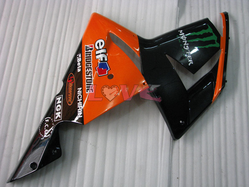 Monster - Orange Black Fairings and Bodywork For 2004-2005 NINJA ZX-10R #LF6311