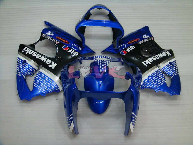 Nakano - Green Black Fairings and Bodywork For 2000-2002 NINJA ZX-6R #LF6126
