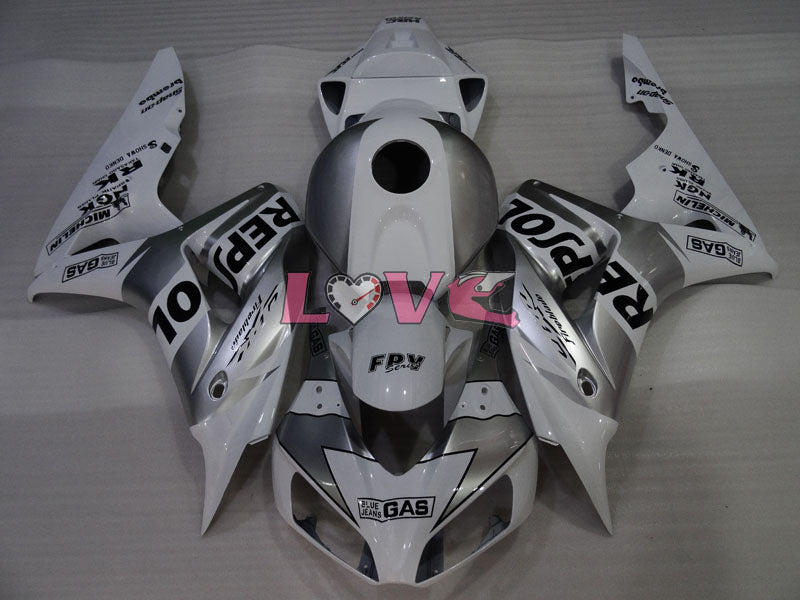 Repsol - White Silver Fairings and Bodywork For 2006-2007 CBR1000RR #LF4355